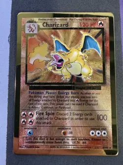 Charizard 4/102 Gold Metal Promo Pokemon 2021 Celebrations UPC - LP - Image 1