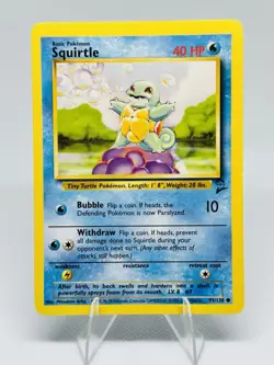 Squirtle 93/130 Base Set 2 1999-2000 WOTC Vintage Pokemon Card - Image 1