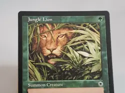 MTG Jungle Lion Portal Regular Common Magic SCRATCH SPOT ON FACE OF CARD - Image 2