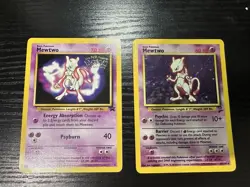 Pokemon TCG Mewtwo Promo Card And Mewtwo BS2 Holo Rare Unlimited WOTC Lot Of 2 - Image 1