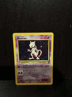 Pokemon TCG Mewtwo Promo Card And Mewtwo BS2 Holo Rare Unlimited WOTC Lot Of 2 - Image 2