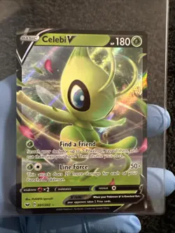 Pokemon TCG Celebi V Sword & Shield Promo Card Holo Rare 001/202 - Image 1