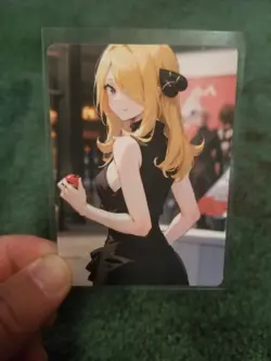 SOPHISTICATED BLONDE BABE WAIFU ANIME CARD - Image 2