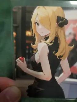 SOPHISTICATED BLONDE BABE WAIFU ANIME CARD - Image 3