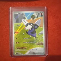 Drilbur 124/086 Pokemon TCG Black Bolt White Flare Card English - Image 1