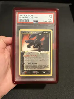 2007 Pop Series 5 Umbreon Gold Star Pokemon Card PSA 1 (MK) PR #17 - Image 3
