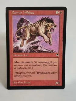 MTG Canyon Wildcat Tempest Regular Common Magic - Image 1