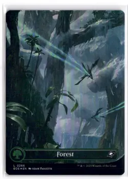MTG FOIL Forest (0266) (Borderless) L 266 NM - Image 1