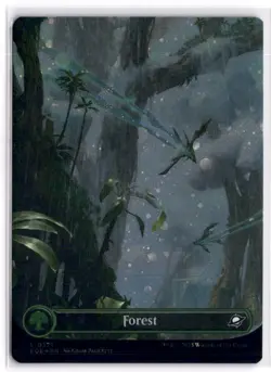 MTG FOIL Forest (0371) (Borderless) (Galaxy Foil) L 371 NM - Image 1