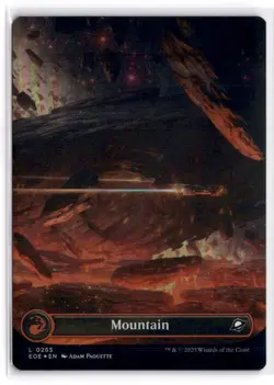 MTG FOIL Mountain (0265) (Borderless) L 265 NM - Image 1