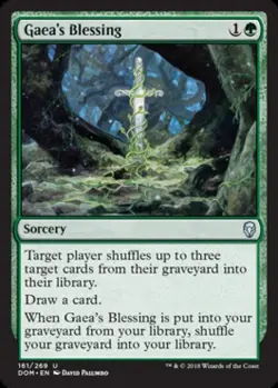 Gaea's Blessing - Light Play MTG Dominaria - Image 1
