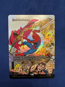 MTG - Feed the Swarm (Borderless) Marvel Universe Eternal-Legal Foil NM - Image 1