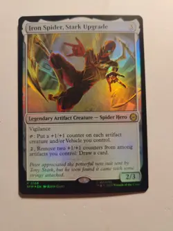 FOIL MTG Iron Spider, Stark Upgrade (0166) Rare Spider-Man SPM NM/MT - Image 1