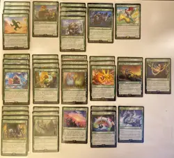 MTG FINAL FANTASY FIN - Mono Green Bird Chocobo Landfall Combo Deck - Image 1