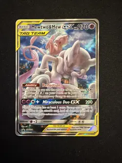 Mewtwo and Mew GX SM191 NM - Sun and Moon Promo Pokemon - Image 1