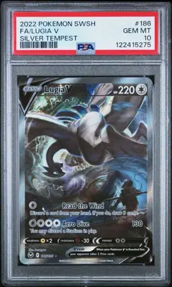 2022 Pokemon Sword and Shield Full Alt Art Lugia V Silver Tempest PSA 10 - Image 1