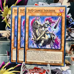 3x Yugioh Playset D/D Lance Soldier DOOD-EN001 Common 1st Ed Near Mint - Image 1
