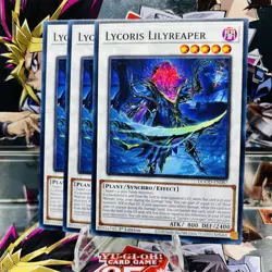 3x Yugioh Playset Lycoris Lilyreaper DOOD-EN087 Common 1st Ed Near Mint - Image 1