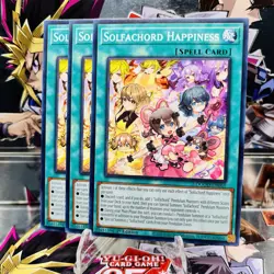 3x Yugioh Playset Solfachord Happiness DOOD-EN065 Common 1st Ed Near Mint - Image 1