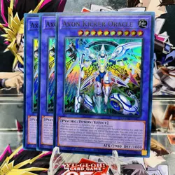 3x Yugioh Playset Axon Kicker Oracle DOOD-EN037 Super Rare 1st Ed Near Mint - Image 1