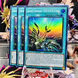 3x Yugioh Playset DoomZ Command "D.O.O.M.D.U.R.G." DOOD-EN058 Super Rare NM - Image 1