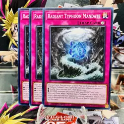 3x Yugioh Playset Radiant Typhoon Mandate DOOD-EN076 Common 1st Ed Near Mint - Image 1