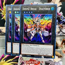 3x Yugioh Playset DoomZ Break - Diactorus DOOD-EN046 Super Rare 1st Ed Near Mint - Image 1