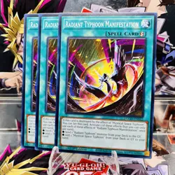3x Yugioh Playset Radiant Typhoon Manifestation DOOD-EN062 Common 1st Near Mint - Image 1