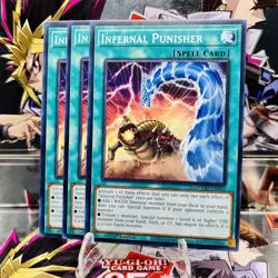 3x Yugioh Playset Infernal Punisher DOOD-EN069 Common 1st Ed Near Mint - Image 1