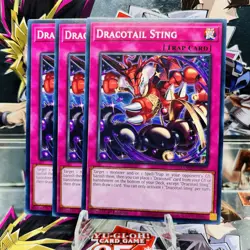 3x Yugioh Playset Dracotail Sting DOOD-EN077 Common 1st Ed Near Mint - Image 1