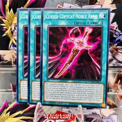 3x Yugioh Playset Cursed Copycat Noble Arms DOOD-EN082 Common 1st Ed Near Mint - Image 1