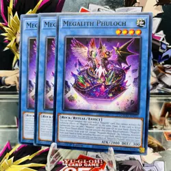 3x Yugioh Playset Megalith Phuloch DOOD-EN033 Common 1st Ed Near Mint - Image 1