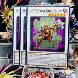 3x Yugioh Playset D/D/D First King Clovis DOOD-EN038 Common 1st Ed Near Mint - Image 1