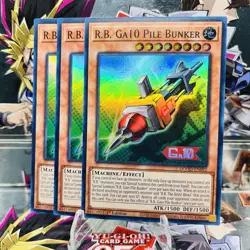 3x Yugioh Playset R.B. Ga10 Pile Bunker DOOD-EN092 Super Rare 1st Ed Near Mint - Image 1
