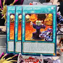 3x Yugioh Playset Fusion Draft DOOD-EN070 Common 1st Ed Near Mint - Image 1