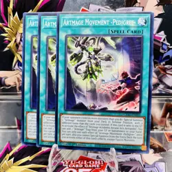 3x Yugioh Playset Artmage Movement -Pedigree- DOOD-EN060 Common 1st Ed Near Mint - Image 1