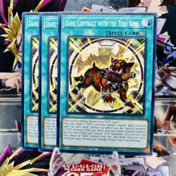 3x Yugioh Playset Dark Contract with the Zero King DOOD-EN054 Common Near Mint - Image 1