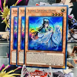 3x Yugioh Playset Ichiki Sayori-Hime DOOD-EN030 Super Rare 1st Ed Near Mint - Image 1