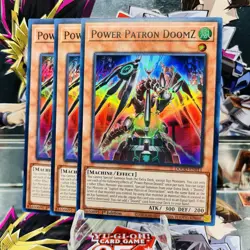3x Yugioh Playset Power Patron DoomZ DOOD-EN011 Super Rare 1st Ed Near Mint - Image 1