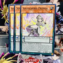 3x Yugioh Playset Solfachord Primoa DOOD-EN021 Common 1st Ed Near Mint - Image 1