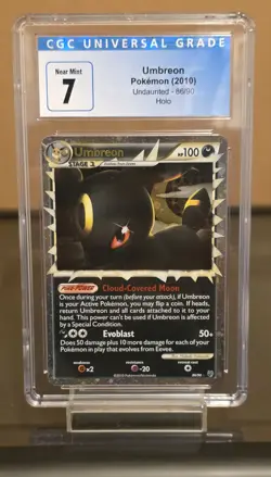 CGC 7 Umbreon 2010 Undaunted 86/90 Holo PRIME Pokemon Card - Image 1