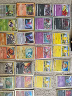 bunch of used pokemon cards jumbo ex lucario - Image 3