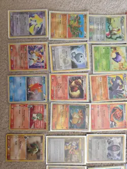 bunch of used pokemon cards jumbo ex lucario - Image 4