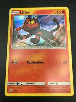 Litten SM02 HOLO RARE Pokemon Black Star Promo NM 2016 Card TCG - Image 1