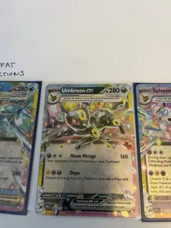 Umbreon, Vaporeon, Sylveon Ex Tera Prismatic Evolutions Card Lot NM - Image 3