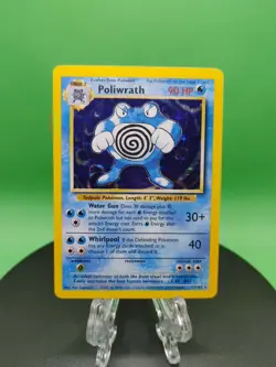 Poliwrath 13/102 Unlimited Base Set Holo Rare 1999 English Pokemon Card WoTC TCG - Image 1