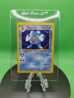 Poliwrath 13/102 Unlimited Base Set Holo Rare 1999 English Pokemon Card WoTC TCG - Image 3