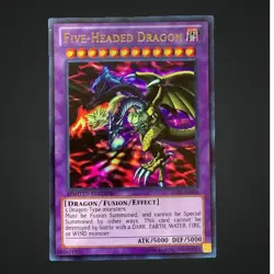 1996 Yu-Gi-Oh! Limited Edition Five Headed Dragon Card LC03-EN004 Ultra Rare - Image 1