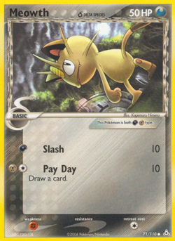Meowth δ 71/110 Common | Holon Phantoms | Pokemon Card - Image 1