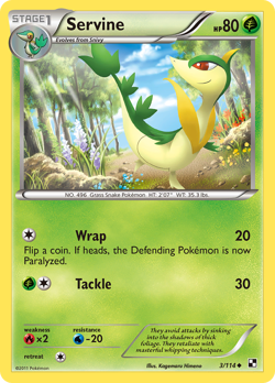 Servine 3/114 Uncommon | Black & White | Pokemon Card - Image 1